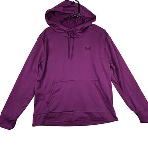 Under Armour Loose Fit Purple‎ Fleece Hoodie Sweatshirt Women's Large *read*
